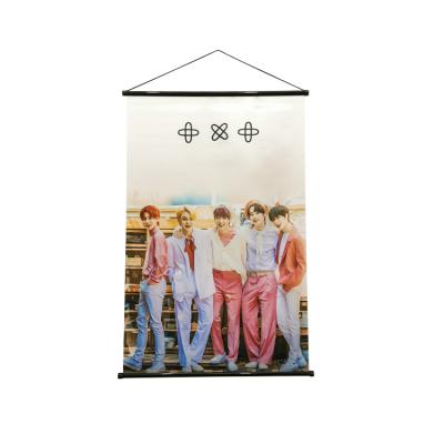 China Wholesale Eco - Friendly Banner Roll Polyester Hanging Banner With Pole For Decoration Or Advertising for sale