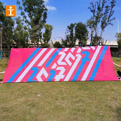 China Factory Supply Waterproof+Eco-friendly Barrier Mesh Wrap Advertising Sign Ball Field Fence Banners Directly With Rope for sale