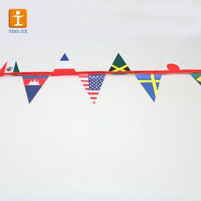 China Lightweight Flag Customize Colorful String Flag For Events Activity for sale