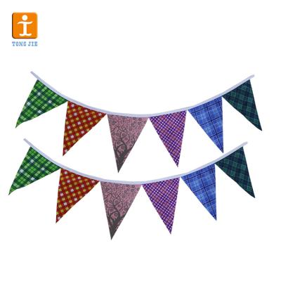 China Lightweight String Bunting Flag Custom Design Polyester Hanging Flying Flag for sale