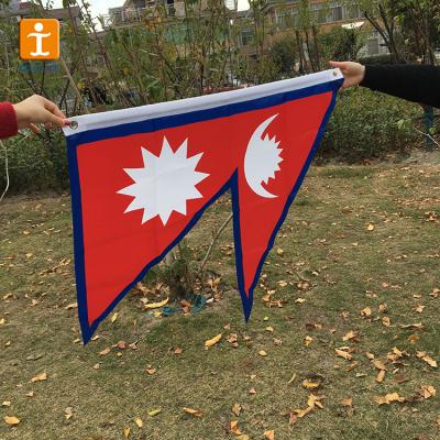 China Custom Home Hanging Decoration World Country Flags 100% Polyester Printed Large Nepal Flag Banner Scarf Wrap for sale