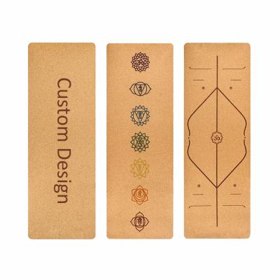 China Custom New Product Natural Cork Rubber Yoga Mat Home Exercise Fitness Yoga Mat Strip Yoga Mat for sale