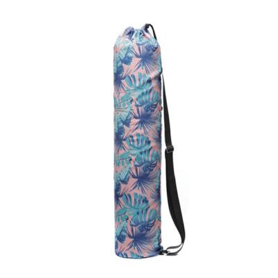 China Yoga Bags With Logo Fashion Floral Print Yoga Mat Bag Custom Made Outdoor Accessories Exercise With Adjustable Strap for sale