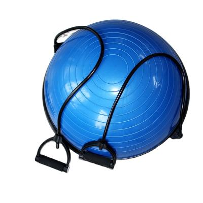 China Yoga Exercise Stability 58cm Diameter Super Ball Pilates Exercise Balance Bosuing Ball Half Half Yoga Ball for sale