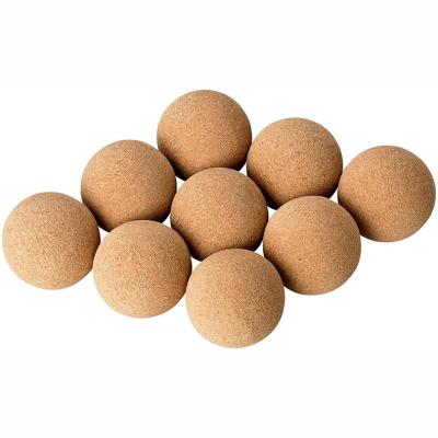 China 2020 Yiwu Manufacturer Of Cork Fitness Solid Natural Cork Customizable Logo Yoga Ball for sale