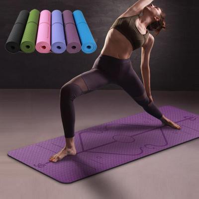 China Best Selling Single Layer Yoga Mat Sports Non-slip Safety Tape Home Fitness Yoga Mat for sale