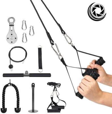 China Indoor Sporting Goods Custom Logo 3 in 1 Pulley Cable with Factory Price Fitness Pulley System for Home Gym for sale