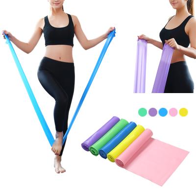 China 2020 100% natural latex resistance band from factory wholesale 150CM fitness equipment application for home exercise for sale