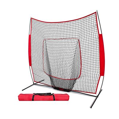 China 2021 Hikingnet PVC Direct Selling Portable Inflateable Goal Practice Training Launch Equipment Hitting Batting Cage Baseball Net for sale