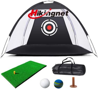 China Polyester Mesh Golf Chipping Net Indoor Practice Cages Portable Golf Target Net Accept Customize Logo Safety Golf Netting for sale