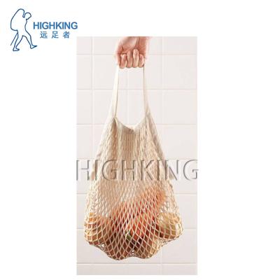 China Hot Sale Grocery Handled Cotton Produce Mesh Bag for sale