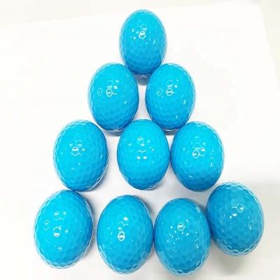 China High Durability Two-Layer Tournament Golf Ball Blue Golf Ball Long Flight Distance 2 Pieces Tournament Golf Ball for sale