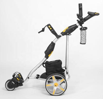 China Aluminum Frame Foldable Electric Remote Golf Cart for sale