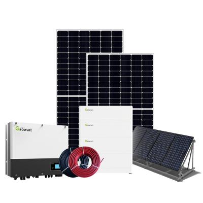 China Growatt Hybrid Solar System 5kw 8kw 10kw 15kw Hybrid Solar Panel System Solar Energy System Home use for sale