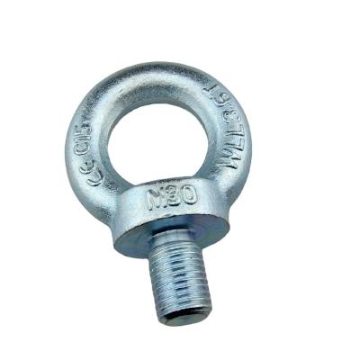 China DIN580 C15E Industry Steel Eye Bolt With Trivalent Yellow Zinc Plating for sale