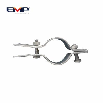 China For installation of suspension /tension sets on pole ADSS OPGW accessories hot dip galvanized pull circle immobility clamp for Pole for sale