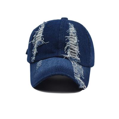 China JOINT Vintage Ripped Cotton Baseball Cap Summer Sport Hip Hop Hats Adult Male Snapback Hat for sale