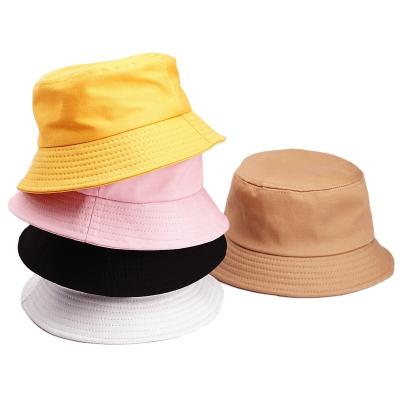 China Custom Travel Solid Color Sports Bucket Hat Logo Women Cotton Fisherman Hat Sun Hats for sale