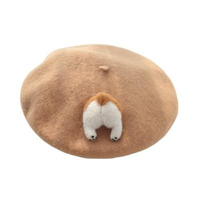 China New Designer Wool Dobby Berets Women Berets Cute Custom Hat Cap Animal Artist Hats for sale