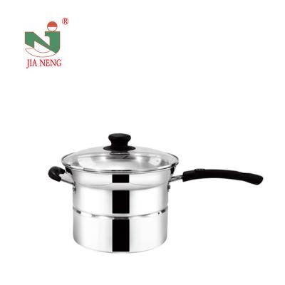 China Viable Noodles Pot, 22cm Stainless Steel Pasta Cooking Pot With Wire Strainer Fry Basket Steaming Chunk for sale