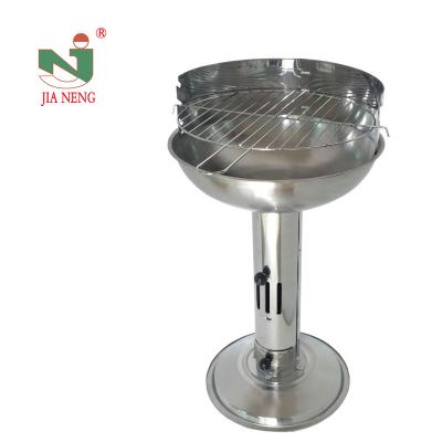 China Wholesale Outdoor BBQ Grill Adjustable Height Stainless Steel Pedestal Garden Charcoal BBQ Grill Vertical Round for sale