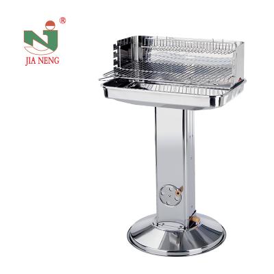 China Retangular Pedestal Stainless Steel Vertical Outdoor BBQ Grill Adjustable Height Commercial Adjustable Charcoal BBQ Grill for sale