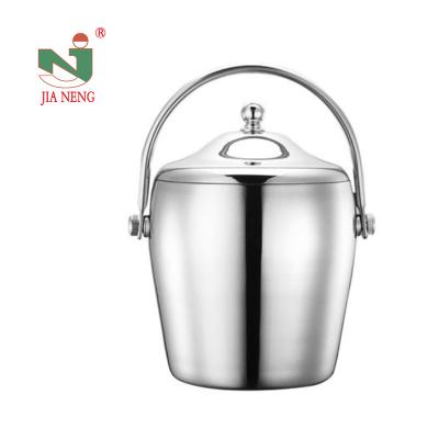 China Viable Wine Fridge Bucket Stainless Steel Ice Bucket with Lid and Ice Tongs for Home Bar Champagne Cooling Beer and Wine for sale