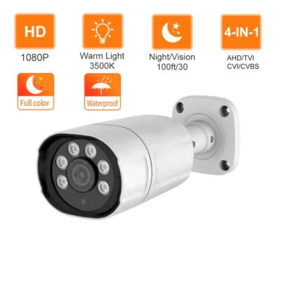 China 2MP NIGHT VISION 2MP Starlight AHD Colorful Hot Bullet LED Camera 1080P Night Vision 4in1 Night Vision Waterproof CCTV Systems Security Camera for sale