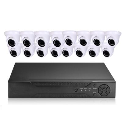 China RTS 5MP 16CH HD CCTV AHD DVR kit system16Pcs 5MP plastic dome camera set ahd camera kit cheapest cctv dvr system VK-DVR2016G 5MP for sale