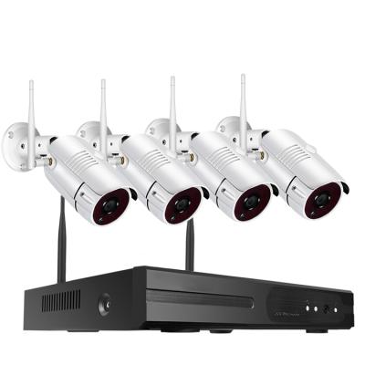 China Bullet Wireless Outdoor NVR 4ch 2.0MP 1080p Cameras System NVR Night Vision OEM 2MP H265 Security CCTV Camera Kit for sale