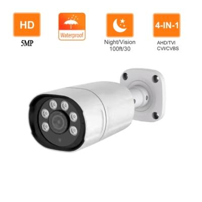 China Hot Sale 5MP 4in1 AHD CVI TVI NIGHT VISION Camera With Coaxial Audio CCTV Security Bullet Motion Detection Waterproof Camera for sale