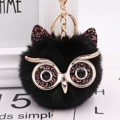 China Newest Design High Quality Rabbit Animal Fur Key Chain Bags And Suitcases Decorative Cute Hanging Lanyard for sale