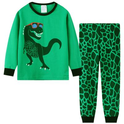 China Latest Design Kids Thermal Pajamas Sets Hot Selling Boys Dinosaur Pajamas Kids Cotton Ready Made Pajamas for sale