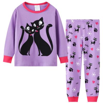 China Thermal OEM Printing Girls Pajamas Sets Popular Kids Pajamas Good Quality Cotton Kids Ready Made Pajamas for sale