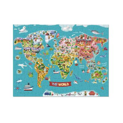 China Cartoon Toy 2021 New The Map Of The World Puzzles For Children Develop Multiple Skills for sale