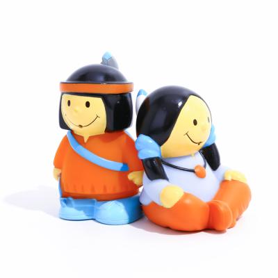 China Cartoon Toy Year 2020 New One Pair Bath Boy Children Indian Girl Models Plastic Toys for sale