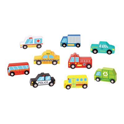 China Colorful/Safe/Environmental Scene Toy Vehicle Box Set Wooden Toy for sale