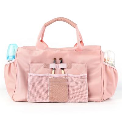 China Fashionable Eco-friendly Lightweight Nylon Waterproof Mom Backpack Large Capacity Travel Organizer Bag Makeup Cosmetic Bag Young Lady for sale