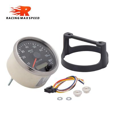 China 85MM Tachometer 0-8000RPM 12V/24V Tacho Meter Amber /White RPM Light Gauge With LCD Display Hour Meter For Car RPM-02 JJCOCO RPM-01 for sale