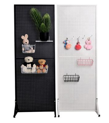 China Morden Pegboard Display Rack Shelving Hook Display Rack Metal Tool Hardware Holder for sale