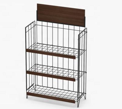 China Custom Freestanding Supermarkets or Stores Design Supermarket Food Display Rack Snacks Shelf for sale