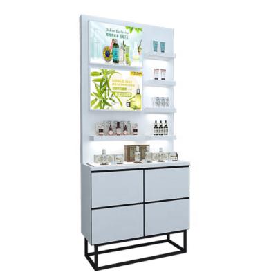 China MDF Retail Store Display Shelves Cosmetic Shampoo Display Stand for sale