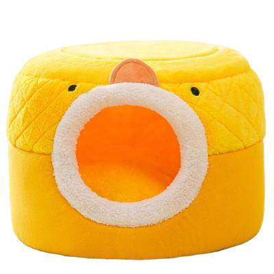 China Luxury Pet Dog House Cat House Winter Cat Mattress Plush Felt Bed Cushion Dual Use Wholesale Cute Included Bed Breathable Safe Outdoor for sale