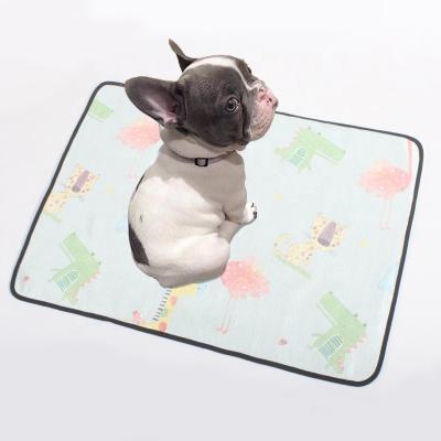 China Comfortable Breathable Safe Pet Summer Sleep Pad for Dogs and Cats Ice Silk Pet Silk Breathable Washable Portable Summer Cooling Mat for sale