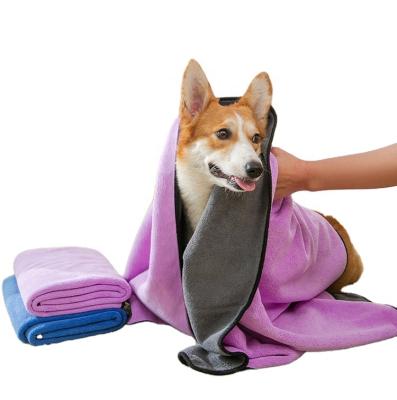 China Super Quick Absorbent Safe Viable Drying Towels Large Fast Absorbent Dog Cat Dog Velor Thickened Bathing Shower Use Dog Cleaning Pet Drying To for sale