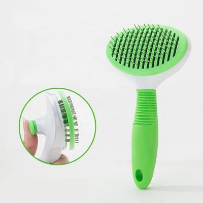 China Deshedding Steel Needle Brush Stainless Steel Pet Comb Tool Dog Cat Knot Tooth Comb Pet Grooming Viable Safe Open Fine Hair Removal Steel Brush for sale