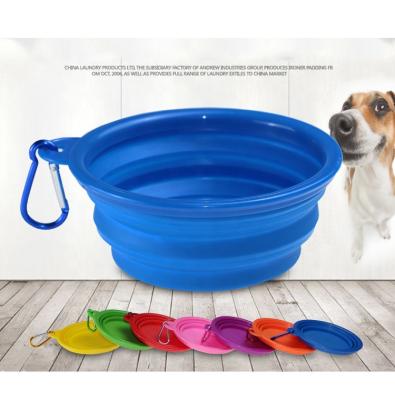 China Automatic Safe Outdoor Soft Material TPE+ABS Portable Dog Camping Hiking Walking Tool for Feeding Pet Bowl Silicon Collapsible Bowl for sale