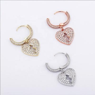 China High Quality Fashion Cute Gold Plated Hip Hop Cartoon Charm Jewelry Silvery Gold Plated Women's Hug Earrings for sale