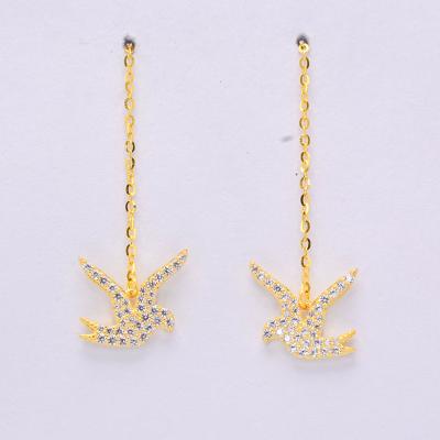 China 2021 New Fashion Jewelry Women's Earrings Full Diamond Zircon Trend Fashion Earrings Full Wholesale for sale