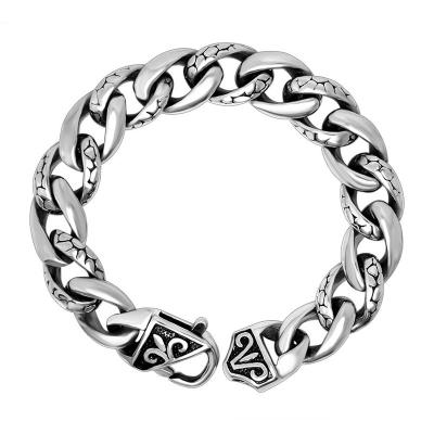 China 2021 new style indirect titanium snake style jewelry wholesale casual/sports steel men and women retro cross flower bracelet for sale